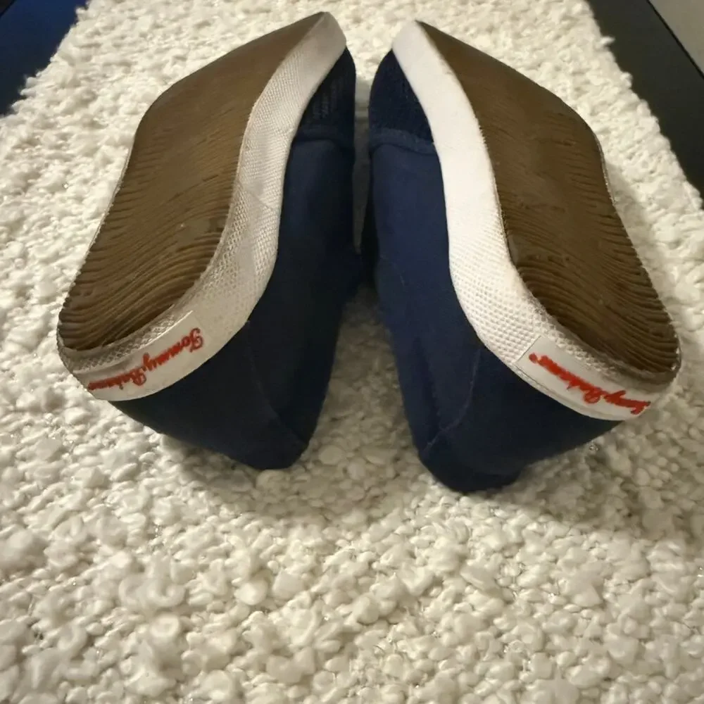 Tommy Bahama Men's Navy and Red Slip-On Canvas Loafers